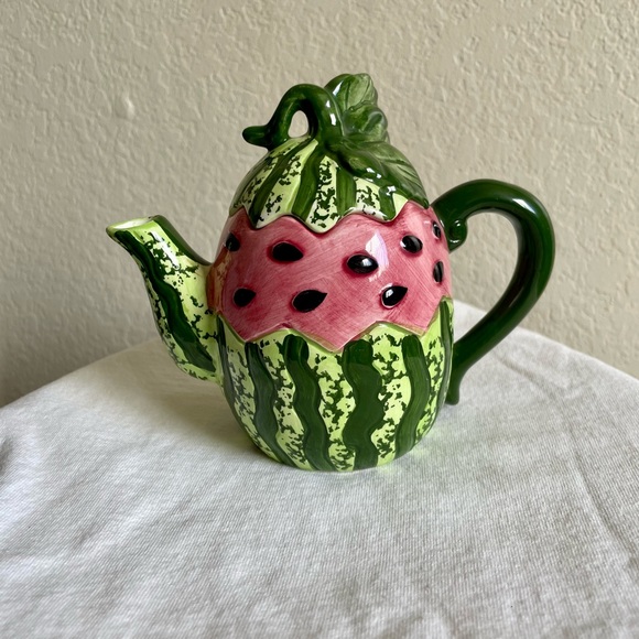 Cracker Barrel Dining Vintage Cracker Barrel 996 Watermelon Mini Teapot Summer Farmhouse Tea